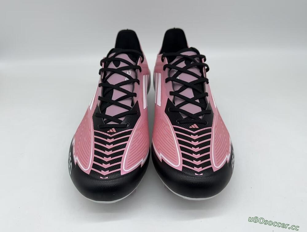 Men's Messi x Adidas F50 Elite FG Firm Ground Low-Tops Football Boots - Pink/Black/White
