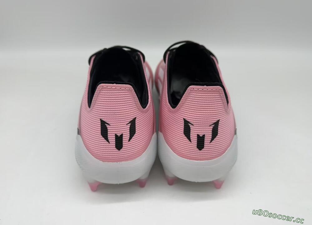 Men's Messi x Adidas F50 Elite FG Firm Ground Low-Tops Football Boots - Pink/Black/White