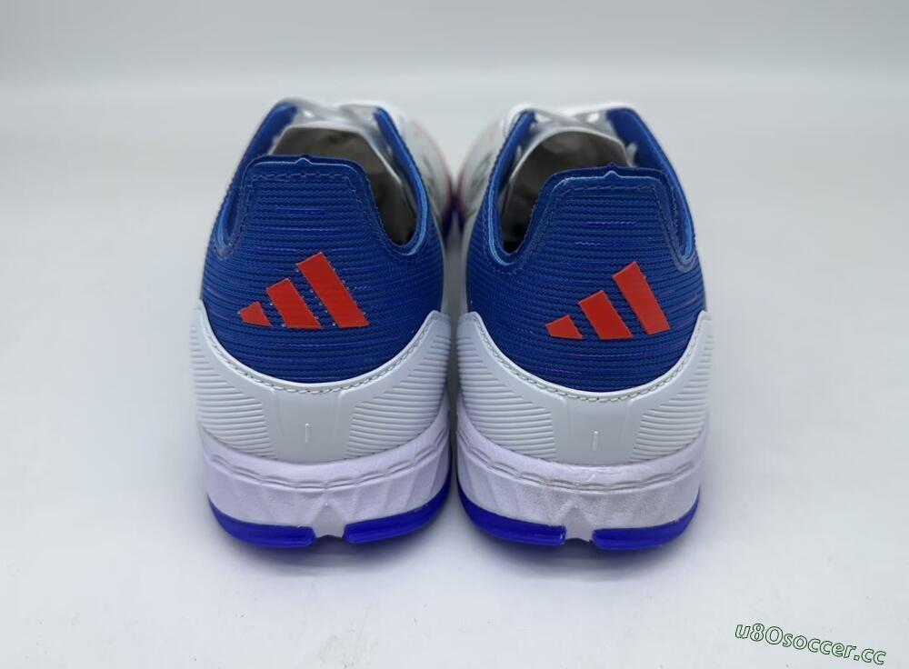 Men's Adidas F50 Pro TF Artificial Turf Low-Tops Football Shoes - White/Red/Blue
