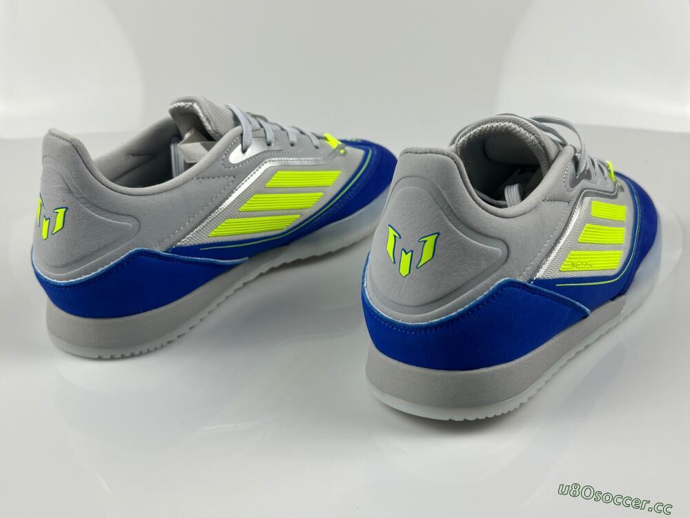 Men's Messi x Adidas F50 Elite IC Indoor & Futsal Low-Tops Football Shoes - Grey//Yellow/Blue