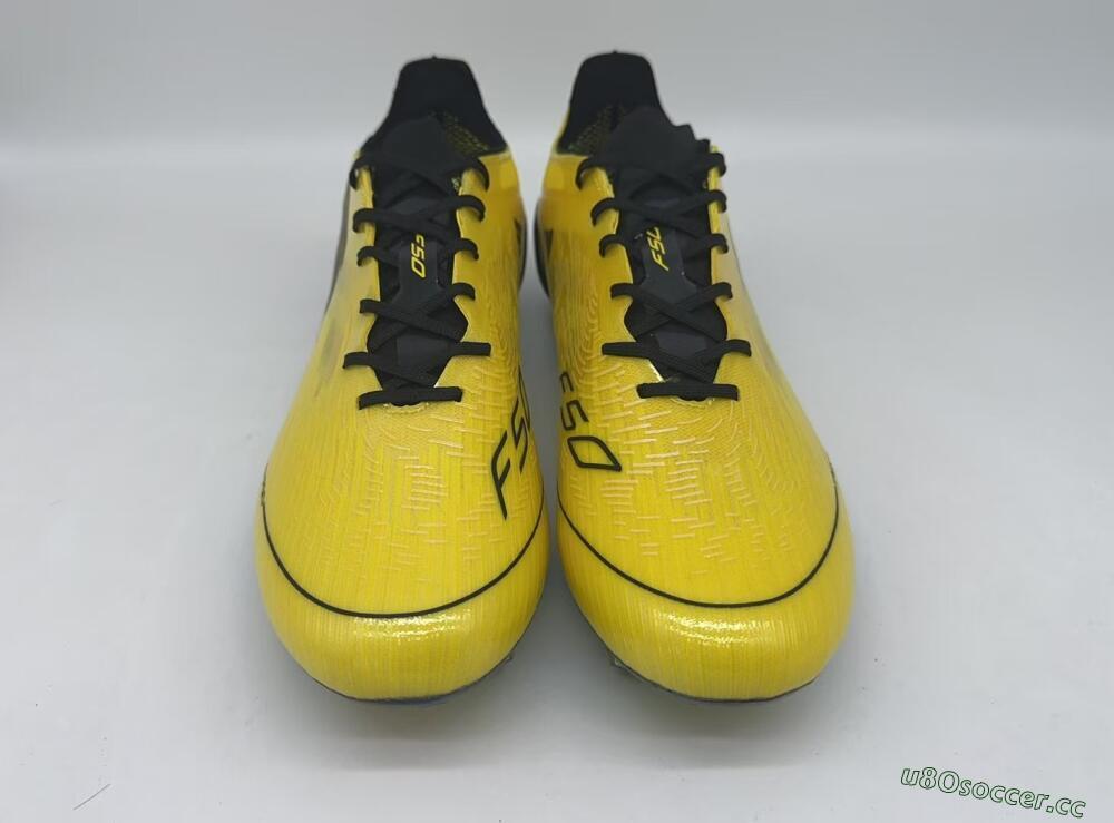 Men's Adidas F50 Elite FG Firm Ground Low-Tops Football Boots - Yellow/Black/Gold