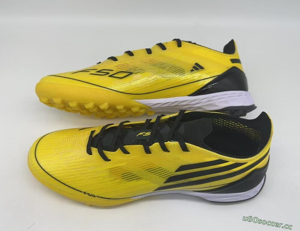 Men's Adidas F50 Pro TF Artificial Turf Low-Tops Football Shoes - Yellow/Black/White
