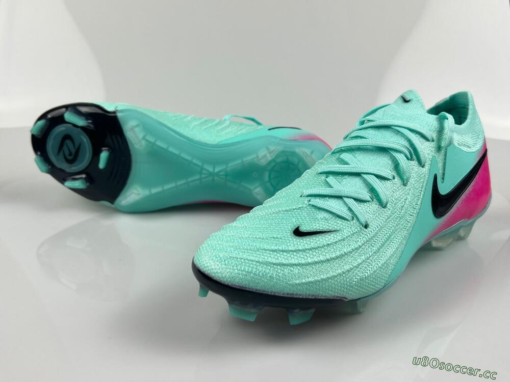 Men's Nike Phantom Luna Elite FG Firm Ground Low-Tops Football Boots - Jade/Black/Pink