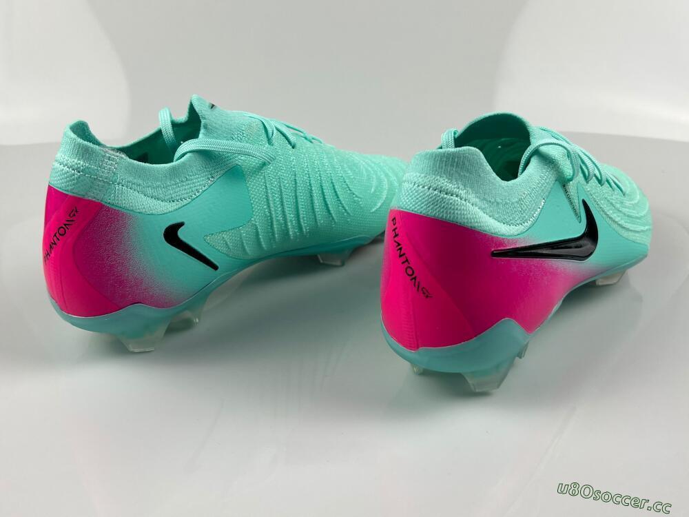 Men's Nike Phantom Luna Elite FG Firm Ground Low-Tops Football Boots - Jade/Black/Pink