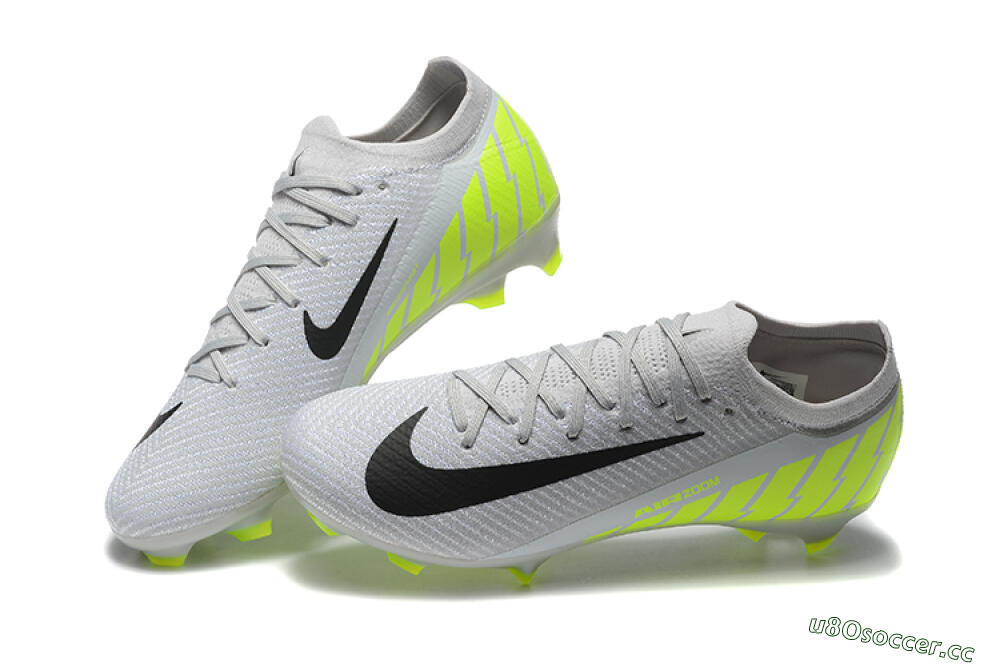 Men's Nike Air Zoom Mercurial Vapor 16 Elite FG Firm Ground Low-Tops Football Boots - Grey/Black/Yellow 6