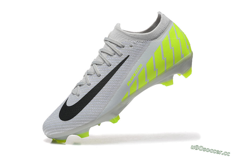 Men's Nike Air Zoom Mercurial Vapor 16 Elite FG Firm Ground Low-Tops Football Boots - Grey/Black/Yellow 8
