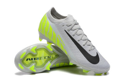 Men's Nike Air Zoom Mercurial Vapor 16 Elite FG Firm Ground Low-Tops Football Boots - Grey/Black/Yellow