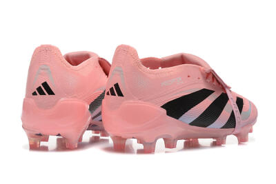 Men's Adidas Predator Elite Foldover Tongue 25 FG Firm Ground Low-Tops Football Boots - Pink/Black/Silver