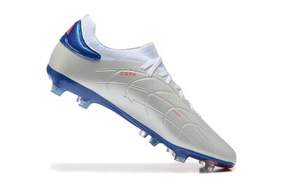 Men's Adidas Copa Pure 2 FG Firm Ground Low-Tops Football Boots - Silver/Blue/Red