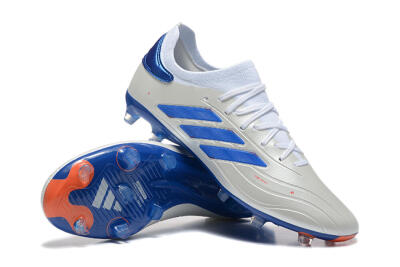 Men's Adidas Copa Pure 2 FG Firm Ground Low-Tops Football Boots - Silver/Blue/Red