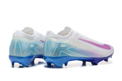 Men's Nike Air Zoom Mercurial Vapor 16 Elite FG Firm Ground Low-Tops Football Boots - White/Purple/Blue