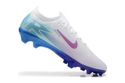 Men's Nike Air Zoom Mercurial Vapor 16 Elite FG Firm Ground Low-Tops Football Boots - White/Purple/Blue