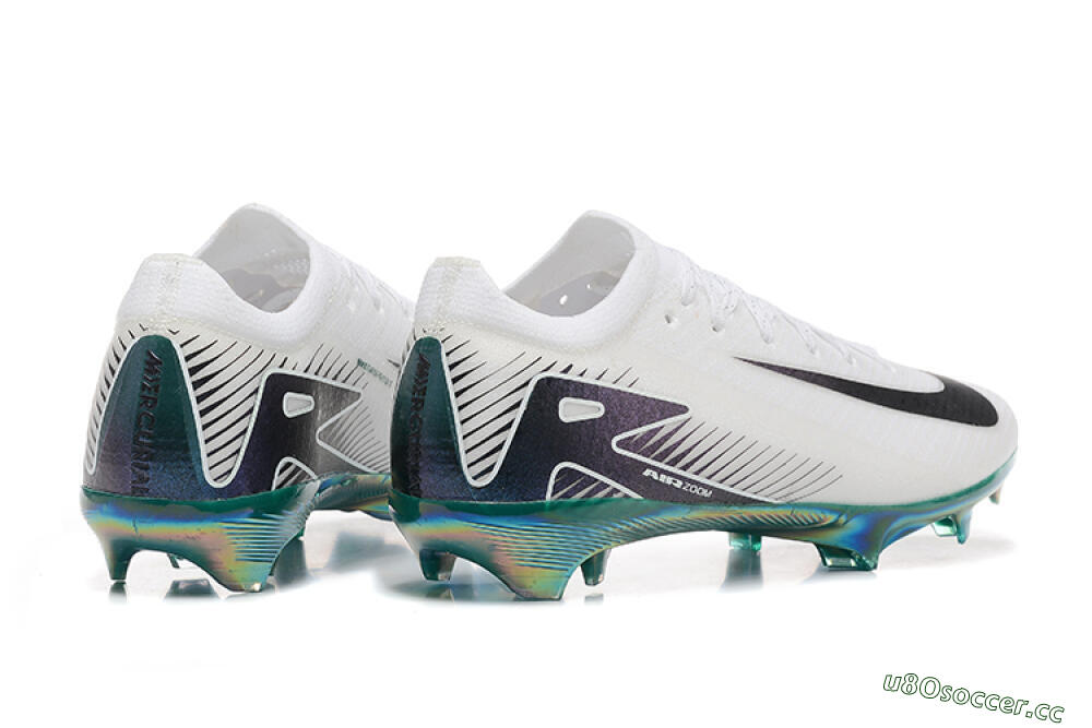 Men's Nike Air Zoom Mercurial Vapor 16 Elite FG Firm Ground Low-Tops Football Boots - White/Black/Gold 9