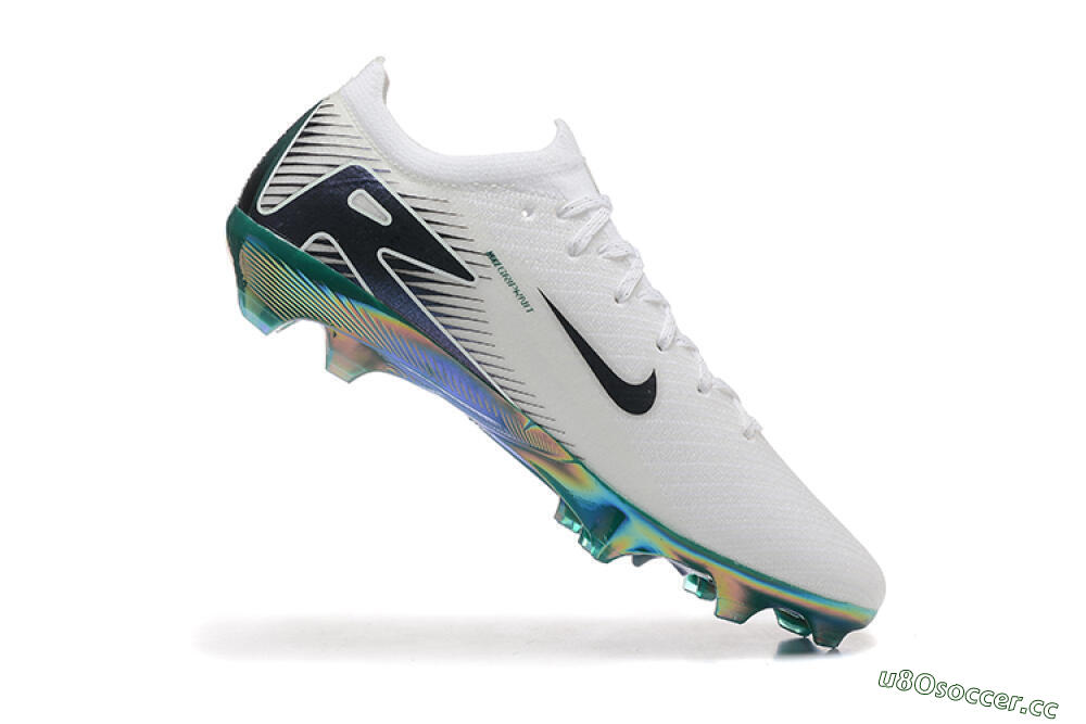 Men's Nike Air Zoom Mercurial Vapor 16 Elite FG Firm Ground Low-Tops Football Boots - White/Black/Gold 7