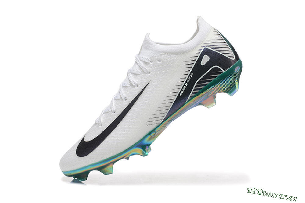 Men's Nike Air Zoom Mercurial Vapor 16 Elite FG Firm Ground Low-Tops Football Boots - White/Black/Gold 8
