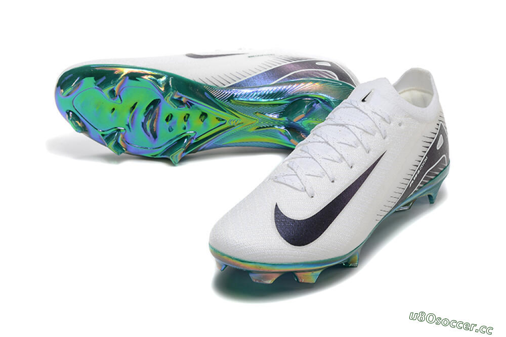 Men's Nike Air Zoom Mercurial Vapor 16 Elite FG Firm Ground Low-Tops Football Boots - White/Black/Gold 3