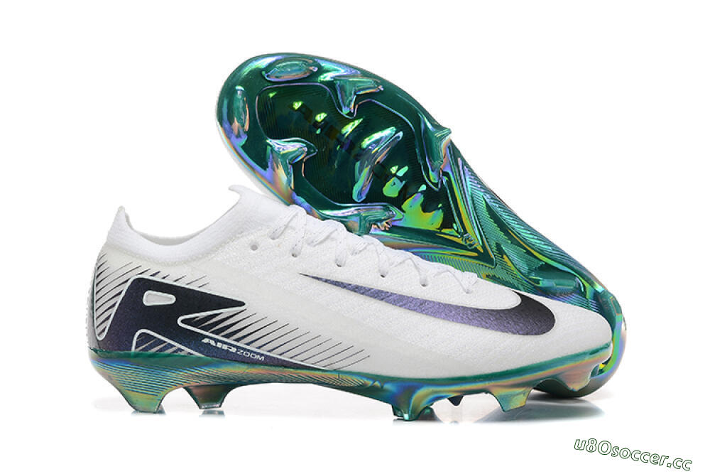 Men's Nike Air Zoom Mercurial Vapor 16 Elite FG Firm Ground Low-Tops Football Boots - White/Black/Gold 2