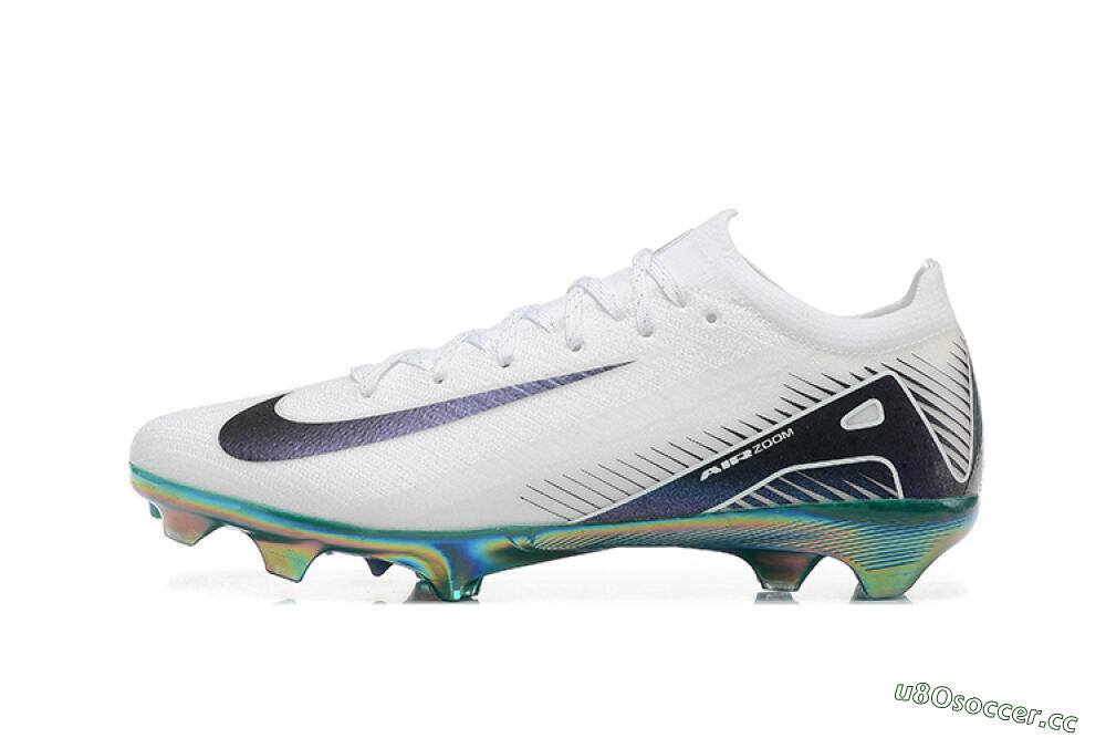 Men's Nike Air Zoom Mercurial Vapor 16 Elite FG Firm Ground Low-Tops Football Boots - White/Black/Gold 0