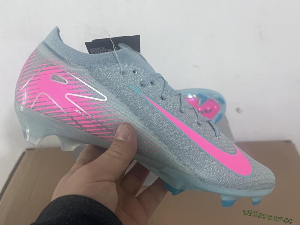 Men's Nike Air Zoom Mercurial Vapor 16 Elite FG Firm Ground Low-Tops Football Boots - Jade/Pink/Silver