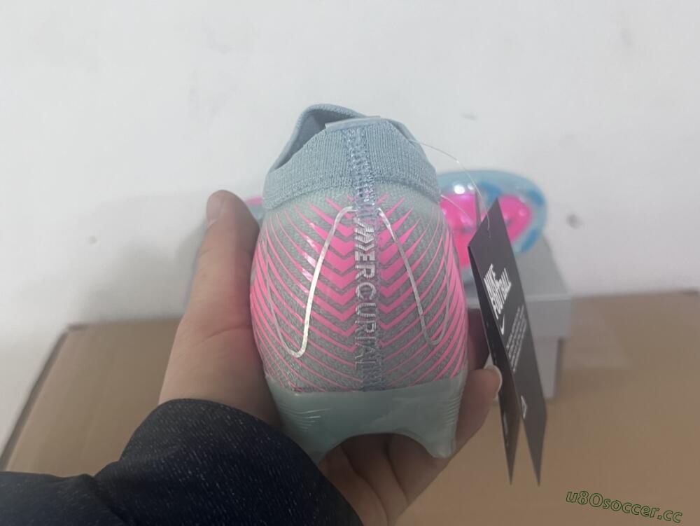 Men's Nike Air Zoom Mercurial Vapor 16 Elite FG Firm Ground Low-Tops Football Boots - Jade/Pink/Silver