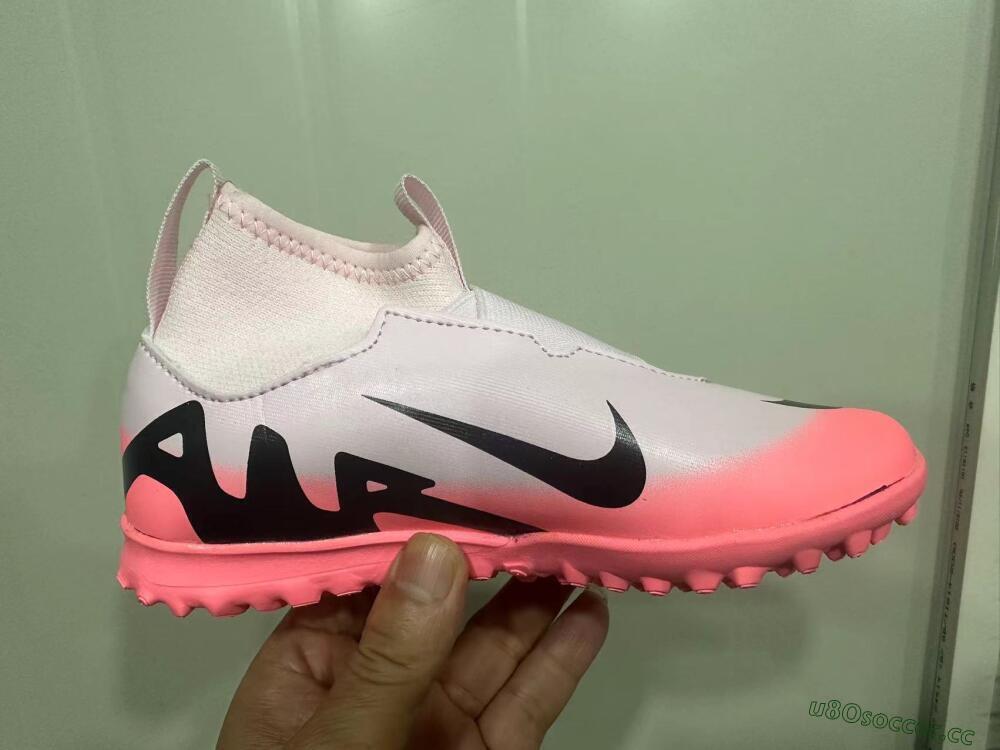 Kids Nike Air Zoom Mercurial Superfly 9 Elite TF Artificial Turf High-Tops Football Shoes - Pink/Black