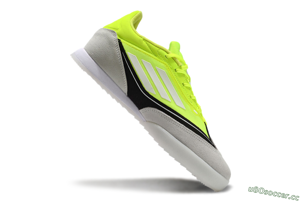 Men's Messi x Adidas F50 Elite IC Indoor & Futsal Low-Tops Football Shoes - Yellow/Grey/Black 4