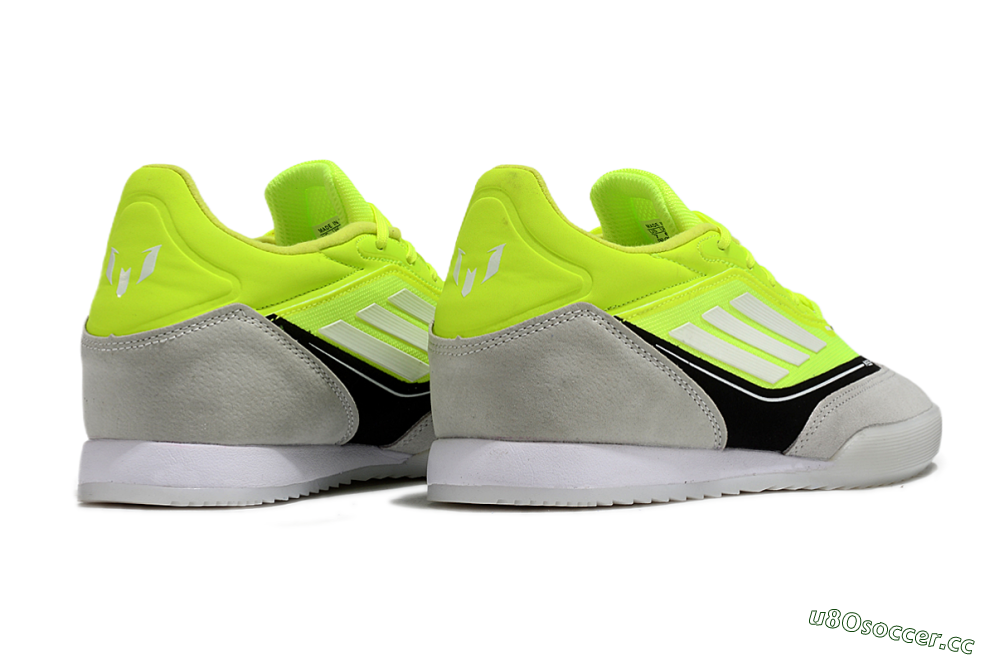 Men's Messi x Adidas F50 Elite IC Indoor & Futsal Low-Tops Football Shoes - Yellow/Grey/Black 6