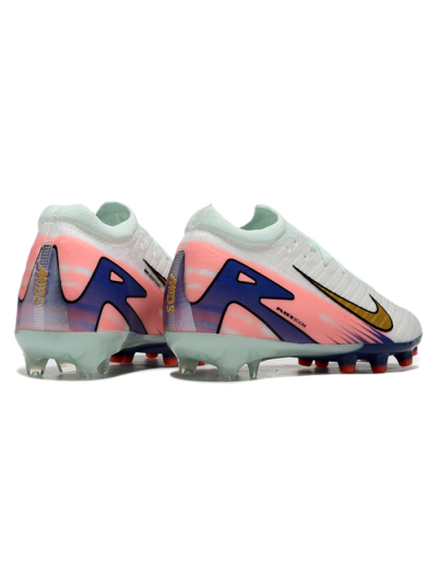 Men's Nike Air Zoom Mercurial Vapor 16 Elite AG Artificial Grass Low-Tops Football Boots - Jade/Gold/Blue