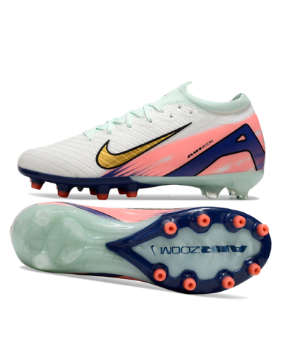 Men's Nike Air Zoom Mercurial Vapor 16 Elite AG Artificial Grass Low-Tops Football Boots - Jade/Gold/Blue