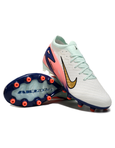 Men's Nike Air Zoom Mercurial Vapor 16 Elite AG Artificial Grass Low-Tops Football Boots - Jade/Gold/Blue