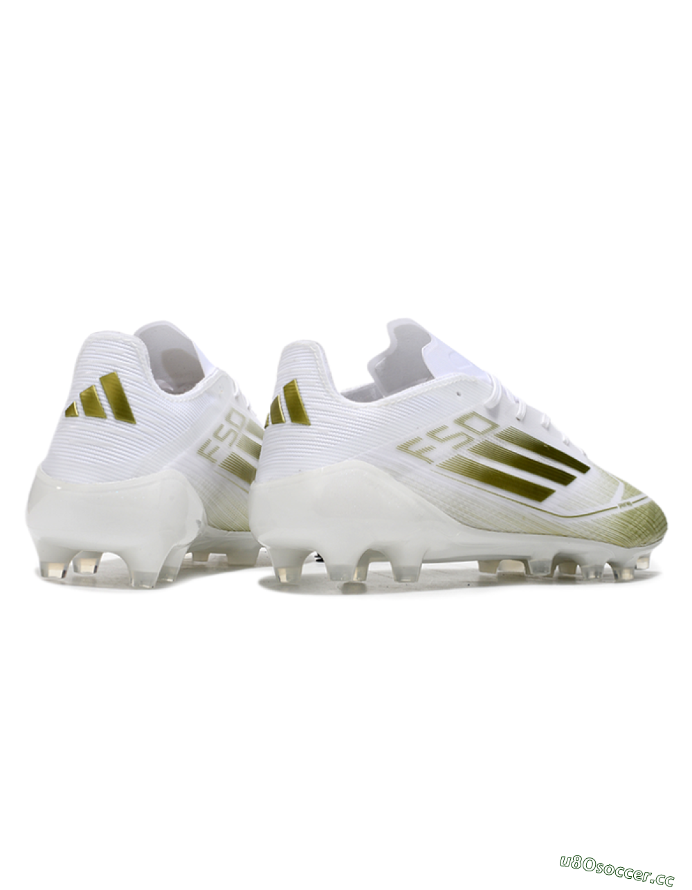 Men's Adidas F50 Elite AG Artificial Grass Low-Tops Football Boots - White/Gold 6