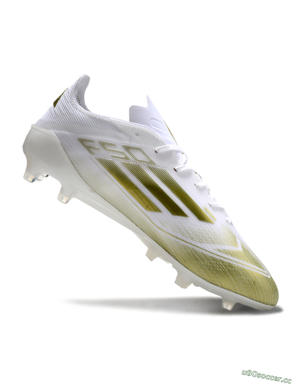 Men's Adidas F50 Elite AG Artificial Grass Low-Tops Football Boots - White/Gold 4