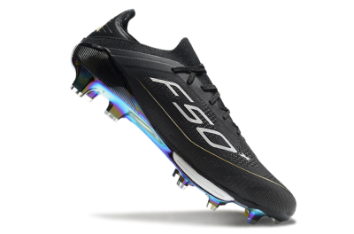 Unisex Adidas F50+ Lightstrike Pro Elite FG Firm Ground Low-Tops Football Boots - Black/Silver/Gold