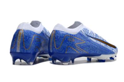 Unisex Nike Air Zoom Mercurial Vapor 16 Elite FG Firm Ground Low-Tops Football Boots - White/Blue/Gold