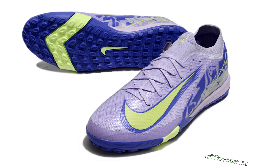 Unisex Nike Air Zoom Mercurial Vapor 16 Elite TF Artificial Turf Low-Tops Football Shoes - Purple/Yellow/Blue 3
