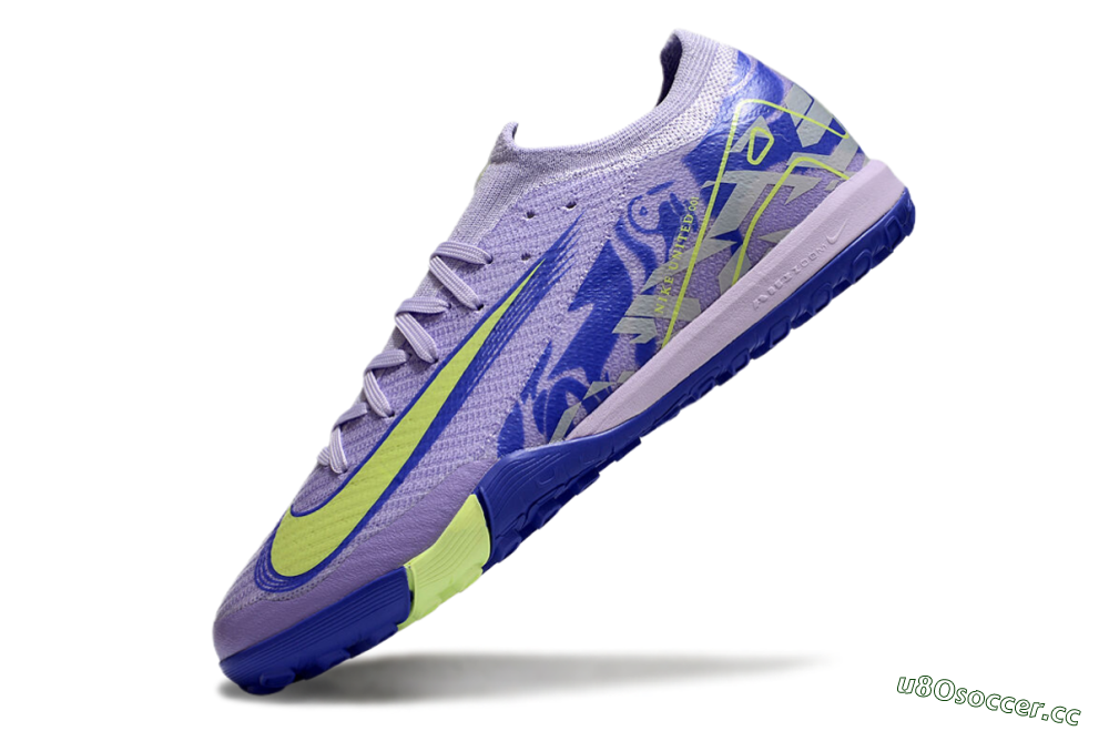 Unisex Nike Air Zoom Mercurial Vapor 16 Elite TF Artificial Turf Low-Tops Football Shoes - Purple/Yellow/Blue 5