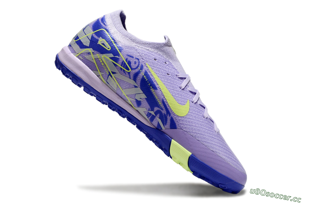 Unisex Nike Air Zoom Mercurial Vapor 16 Elite TF Artificial Turf Low-Tops Football Shoes - Purple/Yellow/Blue 4