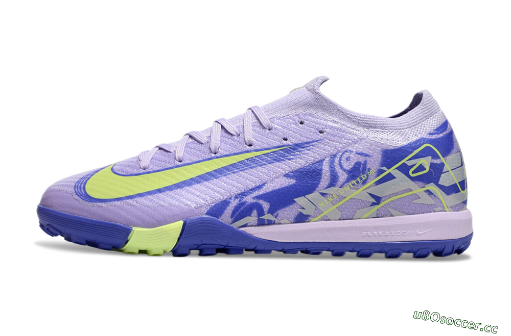 Unisex Nike Air Zoom Mercurial Vapor 16 Elite TF Artificial Turf Low-Tops Football Shoes - Purple/Yellow/Blue 0
