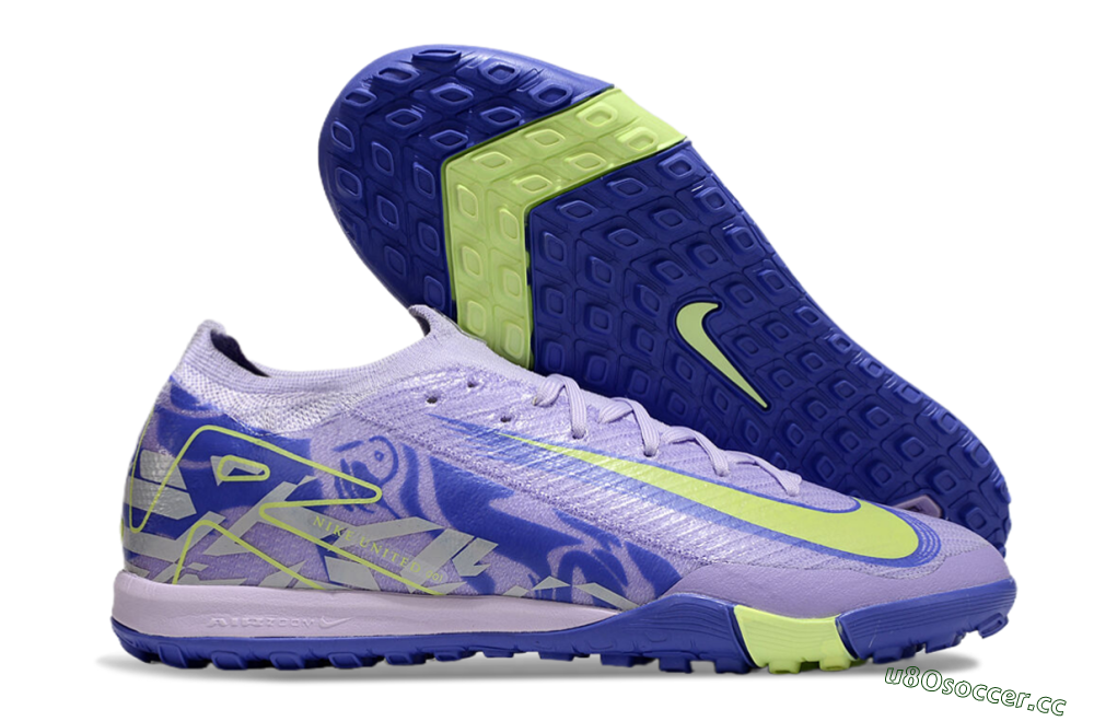 Unisex Nike Air Zoom Mercurial Vapor 16 Elite TF Artificial Turf Low-Tops Football Shoes - Purple/Yellow/Blue 2