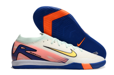 Unisex Nike Air Zoom Mercurial Vapor 16 Elite IC Indoor & Futsal Low-Tops Football Shoes - Jade/Gold/Blue