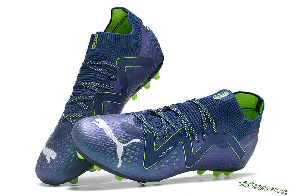 Unisex Puma Future Ultimate MG Multi Ground Low-Tops Football Boots - Blue/Yellow/White 6