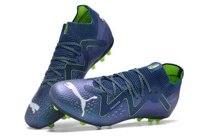 Unisex Puma Future Ultimate MG Multi Ground Low-Tops Football Boots - Blue/Yellow/White