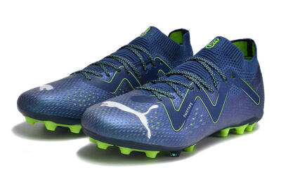 Unisex Puma Future Ultimate MG Multi Ground Low-Tops Football Boots - Blue/Yellow/White
