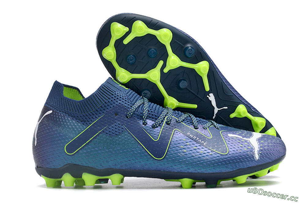 Unisex Puma Future Ultimate MG Multi Ground Low-Tops Football Boots - Blue/Yellow/White 2