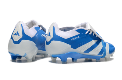 Men's Adidas Predator Elite Foldover Tongue FG Firm Ground Low-Tops Football Boots - Blue/White