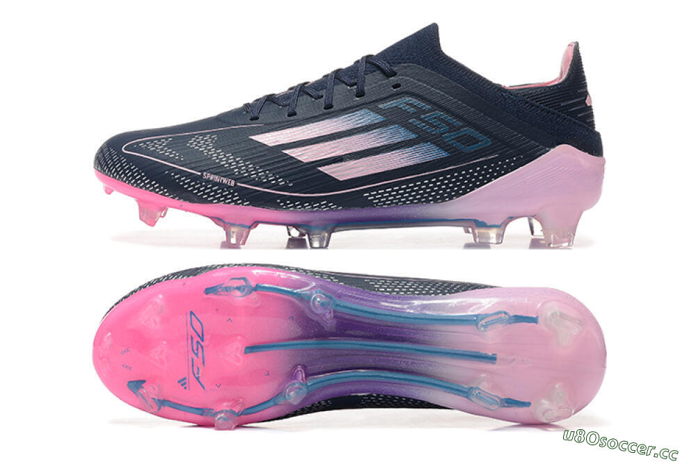 Men's Adidas F50 Elite FG Firm Ground Low-Tops Football Boots - Blue/Pink 1