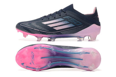 Men's Adidas F50 Elite FG Firm Ground Low-Tops Football Boots - Blue/Pink