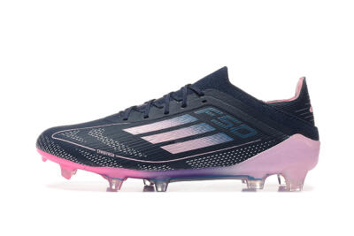 Men's Adidas F50 Elite FG Firm Ground Low-Tops Football Boots - Blue/Pink