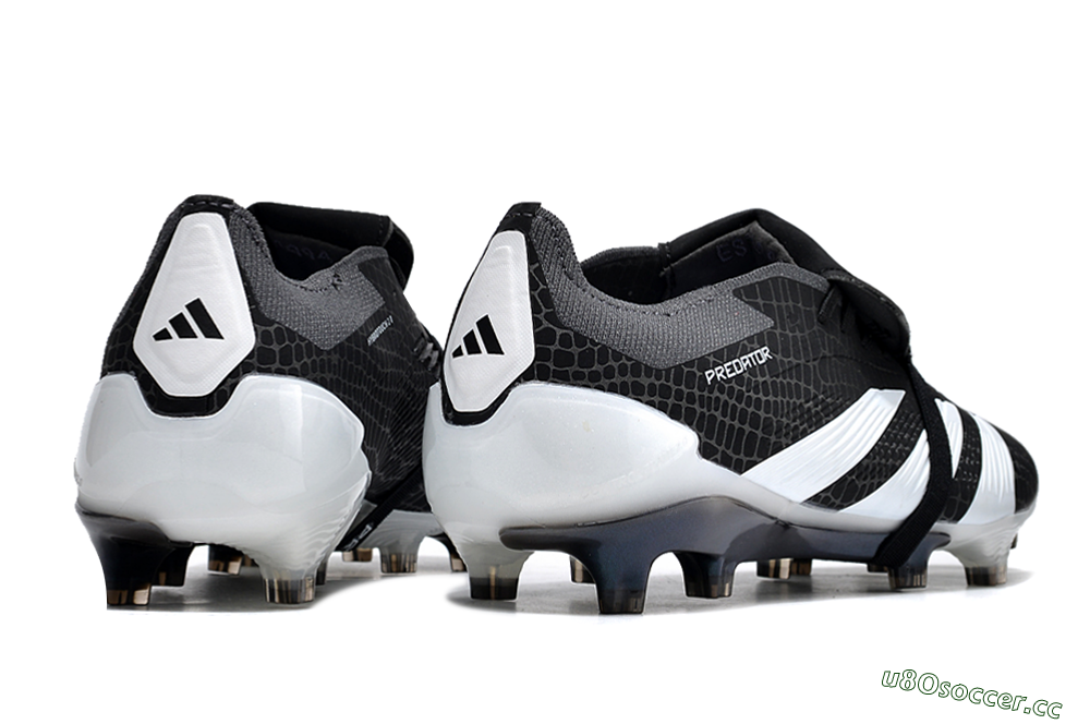 Men's Adidas Predator Elite Foldover Tongue FG Firm Ground Low-Tops Football Boots - Black/White 5