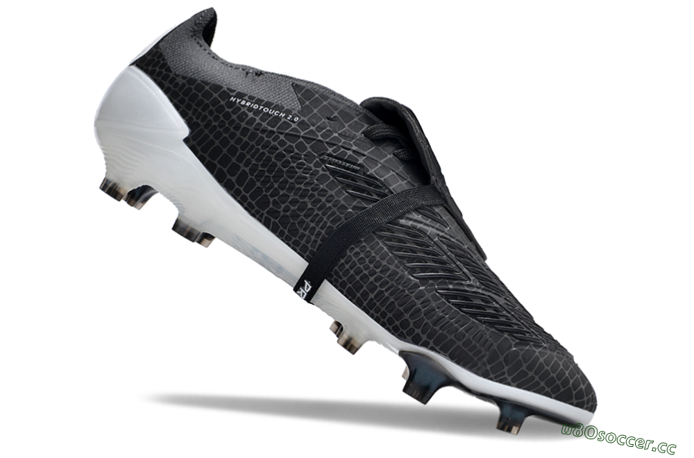 Men's Adidas Predator Elite Foldover Tongue FG Firm Ground Low-Tops Football Boots - Black/White 3